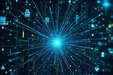A complex network graph representing intellectual property connections
